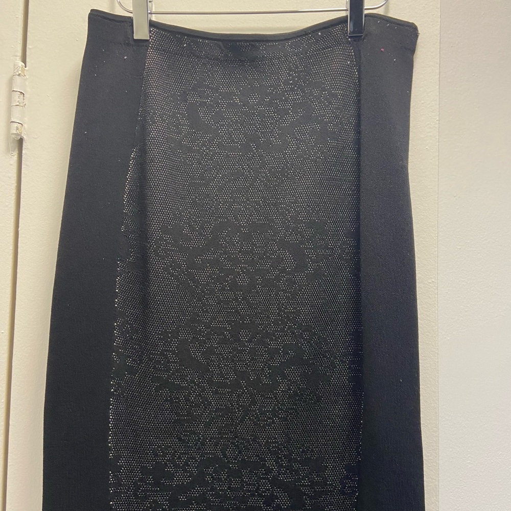 Rebecca Taylor Black Textured Pencil Skirt